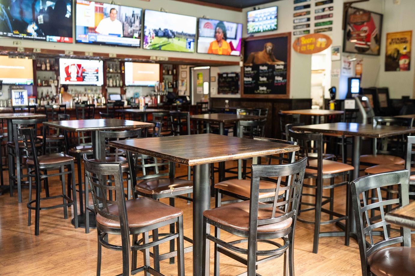 Indoor seating area at Shakey Ray's Tavern